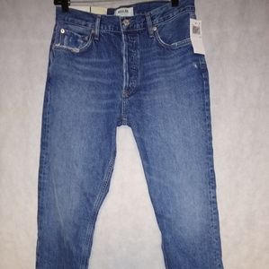 AGOLDE Jamie HI Rise Raw Bottom Jeans Sz 27 NWT